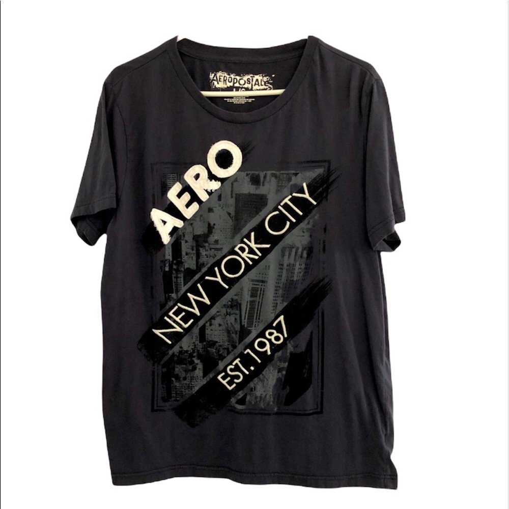 Aeropostale Men Grey T-Shirt, size Large